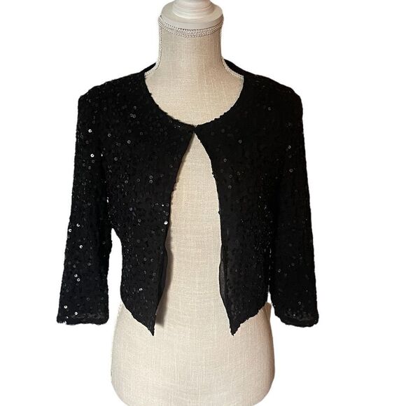 Silence + Noise Sequin Mini Jacket Coverup - Picture 1 of 10